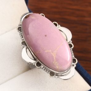 Phosphosiderite Size US 12 925 Silver Ring (RS103-74)