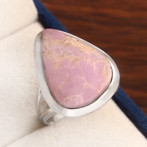 Phosphosiderite Size US 10 925 Silver Ring (RS103-73)