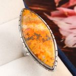 Bumble Bee Jasper Size US 7Â½ Silver 925 Ring (RS103-45)