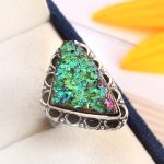 Titanium Druzy Ring Size US 6 925 Sterling Silver (RS8-379)