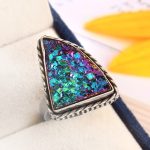 Titanium Druzy Ring Size US 10 925 Sterling Silver (RS8-380)
