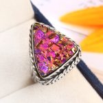 Titanium Druzy Ring Size US 9 925 Sterling Silver (RS8-382)