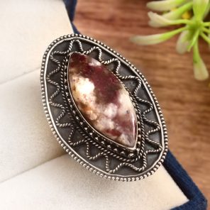 Lepidolite Ring Size US 7 925 Sterling Silver (RS8-406)