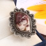 Lepidolite Ring Size US 8 925 Sterling Silver (RS8-408)