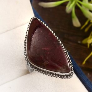Lepidolite Ring Size US 10 925 Sterling Silver (RS8-410)