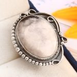 White Buffalo Turquoise Ring Size US 8 925 Sterling Silver (RS8-350)