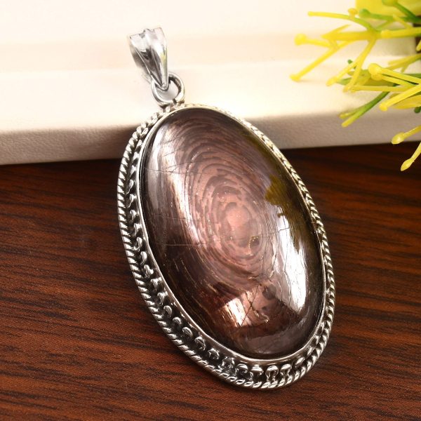 Hypersthene 1.75" 925 Silver Pendant (REXT73-9)