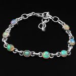 Fire Ethiopian Opal Bracelet 925 Sterling Silver Jewelry (REXT49-282)