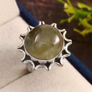 Prehnite Ring Size US 7 925 Sterling Silver (RS104-41)