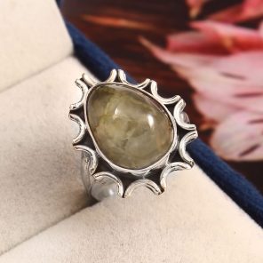 Prehnite Ring Size US 7 925 Sterling Silver (RS104-49)