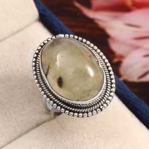 Prehnite Ring Size US 7 925 Sterling Silver (RS104-45)