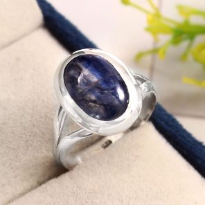 Kyanite Ring Size US 8 925 Sterling Silver (RS104-33)