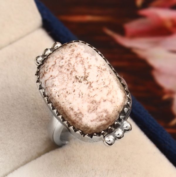 Rosita Jasper Ring Size US 6 925 Sterling Silver (RS8-328)