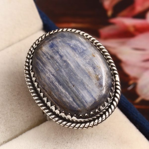 Kyanite Ring Size US 9 925 Sterling Silver (RS8-305)