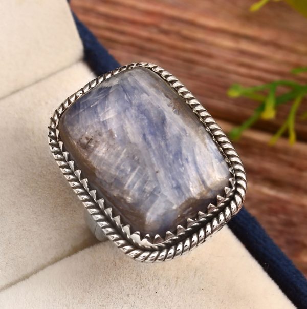 Kyanite Ring Size US 9 925 Sterling Silver (RS8-310)