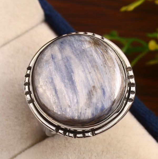 Kyanite Ring Size US 10 925 Sterling Silver (RS8-317)