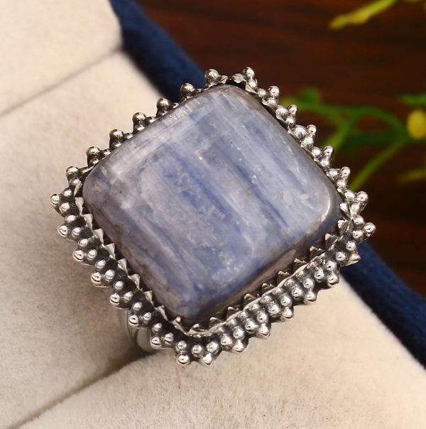 Kyanite Ring Size US 8 925 Sterling Silver (RS8-300)