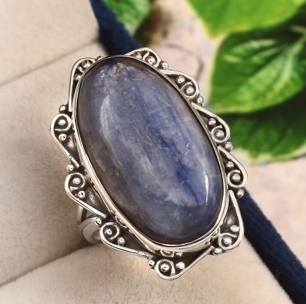 Kyanite Ring Size US 9 925 Sterling Silver (RS8-304)