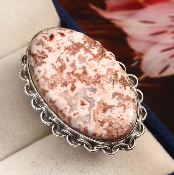 Rosita Jasper Ring Size US 7 925 Sterling Silver (RS8-331)