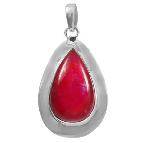 Pink Moonstone 1.8" 925 Sterling Silver Pendant (REXT33-47)