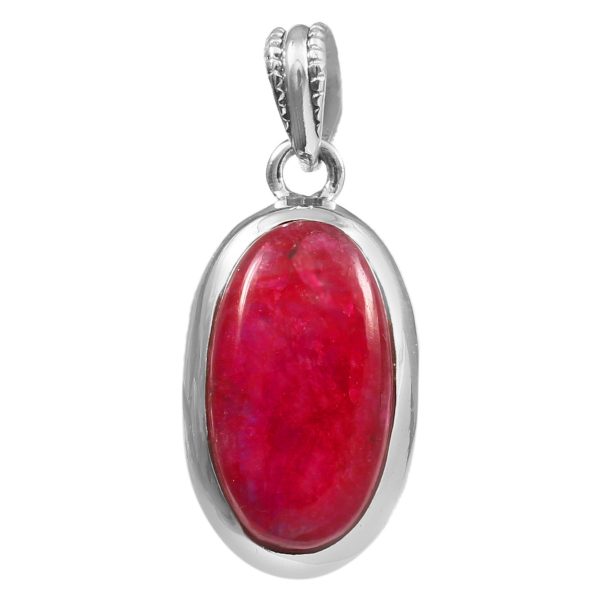 Pink Moonstone 1.5" 925 Sterling Silver Pendant (REXT33-49)