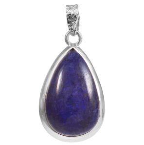 Blue Moonstone 1.6" 925 Sterling Silver Pendant (REXT33-40)