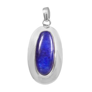 Blue Moonstone 1.8" 925 Sterling Silver Pendant (REXT33-41)
