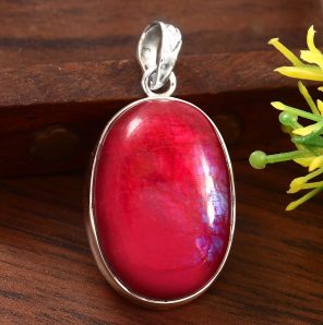 Pink Moonstone 1.6" 925 Sterling Silver Pendant (REXT33-55)