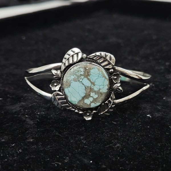 Amaroo station Australian Turquoise Southwest Style 925 Sterling Silver Cuff Bangle (RSB2-82)