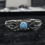 Golden Hill Turquoise Southwest Style 925 Sterling Silver Cuff Bangle (RSB2-90)