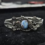 Golden Hill Turquoise Southwest Style 925 Sterling Silver Cuff Bangle (RSB2-94)
