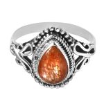 Sunstone Dainty 925 Sterling Silver Ring (REXT28-31)