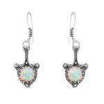 Ethiopian Opal 0.75" 925 Silver Earrings (RS100-5)