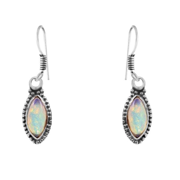 Ethiopian Opal 0.75" 925 Silver Earrings (RS100-3)