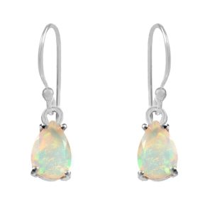 Opal Prong 925 Sterling Silver Earrings RS70-10