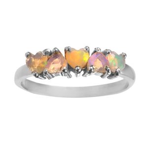 Opal Heart Ring