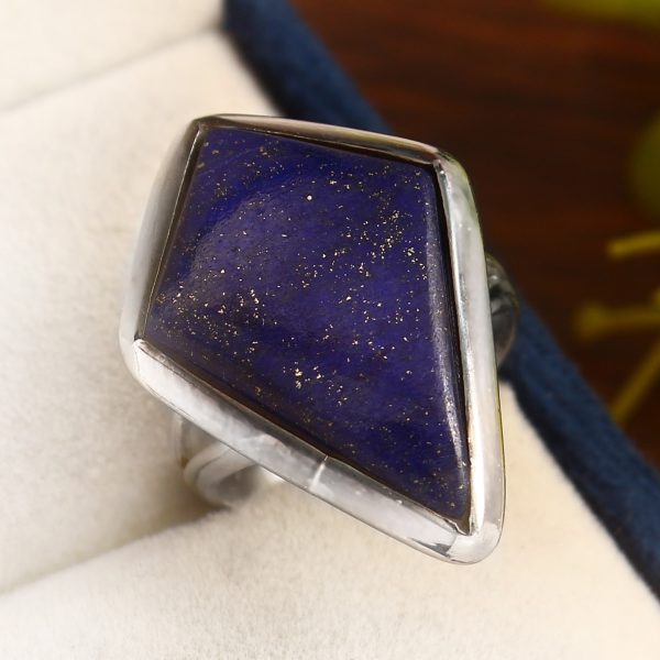 Lapis Lazuli Ring Size US 7 Sterling Silver 925 (RS30-30)