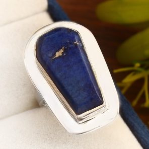Lapis Lazuli Ring Size US 7 Sterling Silver 925 (RS30-33)
