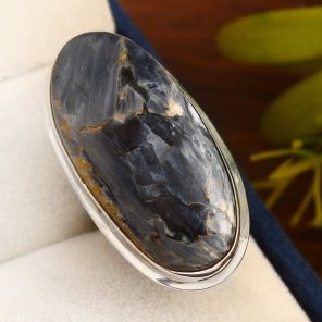 Pietersite Ring Size US 7 Sterling Silver 925 (RS30-105)