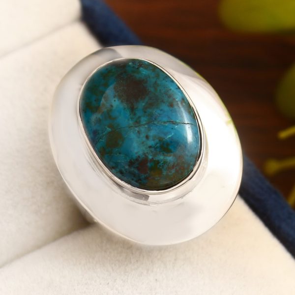 Shattuckite Ring Size US 6 Sterling Silver 925 (RS30-142)
