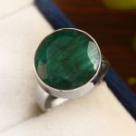 Emerald Ring Size US 6 Sterling Silver 925 (RS30-88)