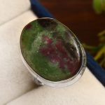 Ruby Ziosite Ring Size US 7 Sterling Silver 925 (RS30-74)