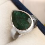 Emerald Ring Size US 6 Sterling Silver 925 (RS30-94)