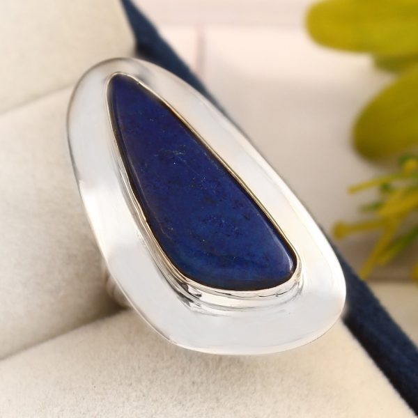 Lapis Lazuli Ring Size US 6 Sterling Silver 925 (RS30-42)