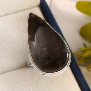 Pietersite Ring Size US 7 Sterling Silver 925 (RS30-114)
