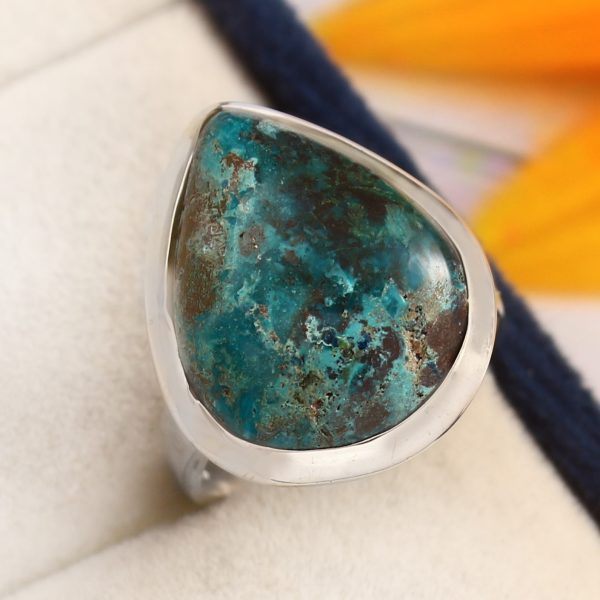 Shattuckite Ring Size US 6 Sterling Silver 925 (RS30-152)