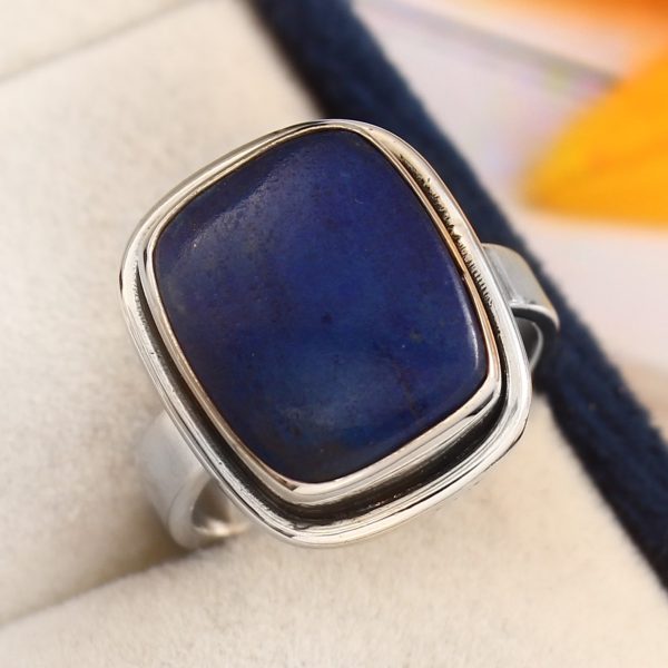 Lapis Lazuli Ring Size US 7 Sterling Silver 925 (RS30-49)