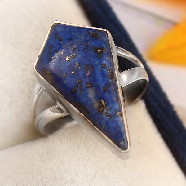 Lapis Lazuli Ring Size US 7 Sterling Silver 925 (RS30-54)