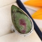 Ruby Ziosite Ring Size US 6 Sterling Silver 925 (RS30-86)