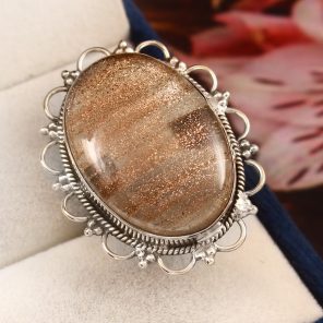 Sunstone Doublet Ring Size US 7 925 Sterling Silver (RS103-120)